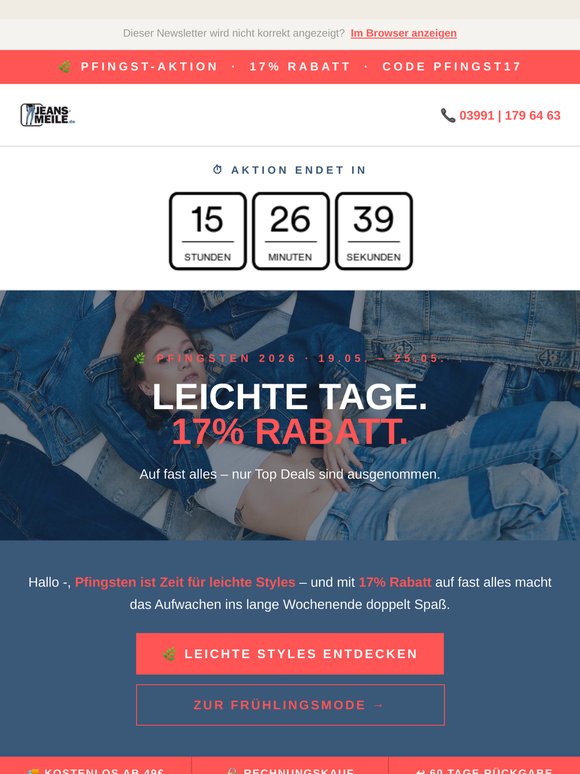Letzte Chance: Pfingst-Sale!