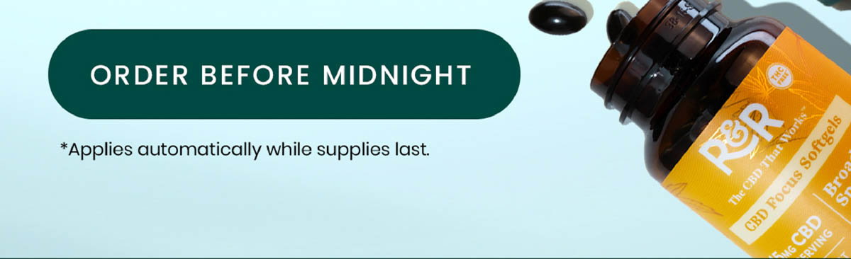 Order Before Midnight. *Applies automatically while supplies last.