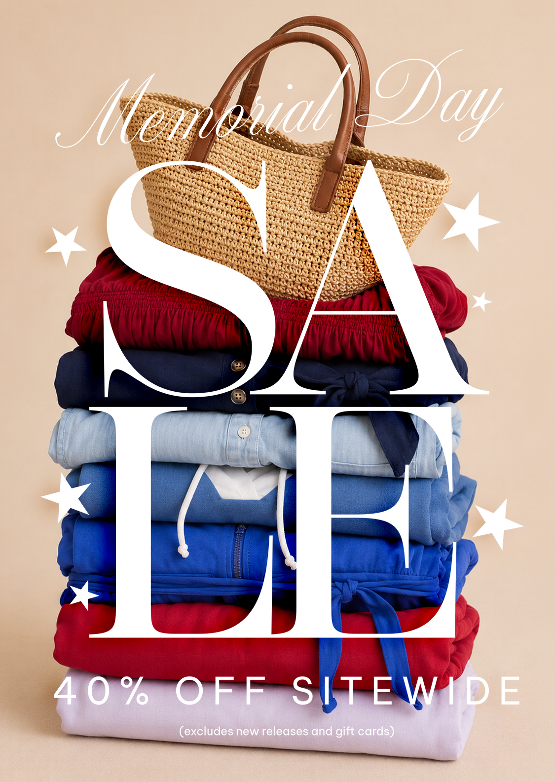 Memorial Day Sale - 40% Off Sitewide