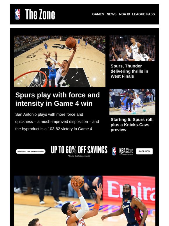 Spurs play with force and intensity in Game 4 win | Spurs, Thunder delivering thrills in West Finals
