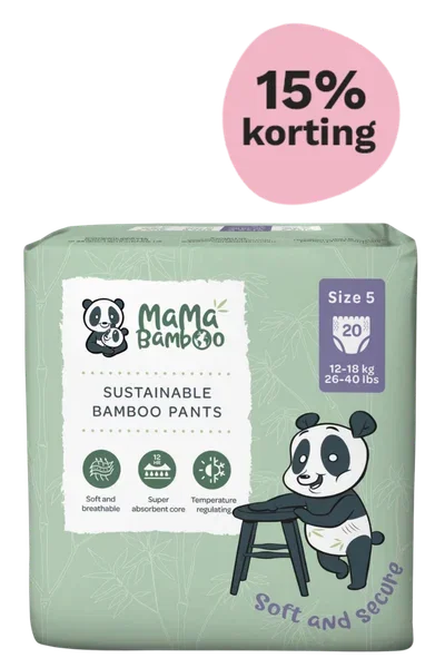 Mama Bamboo Eco Luierbroekjes - X-Large Plus - Maat 5+ (20 stuks)