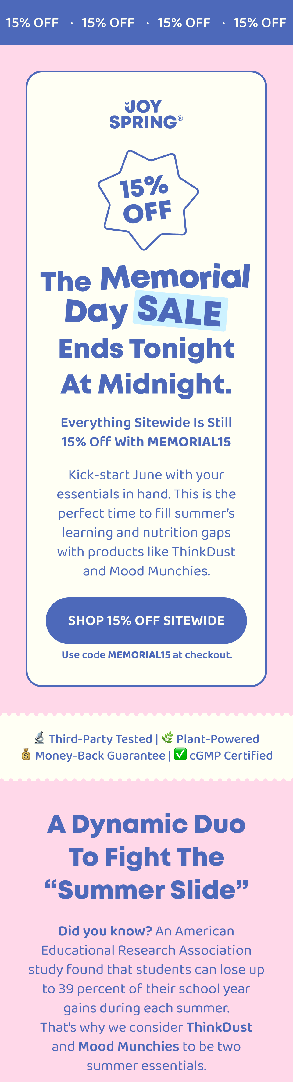 Memorial Day Sale