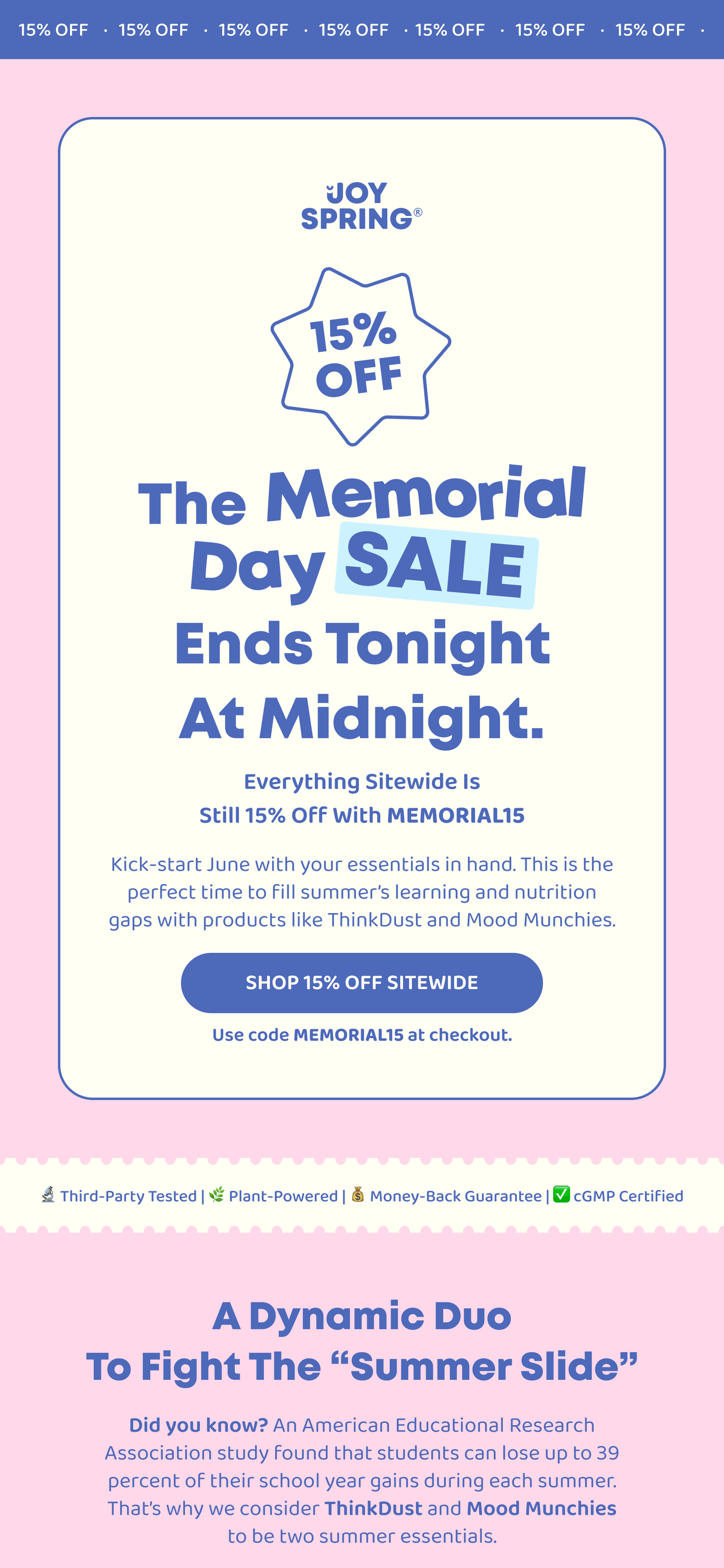 Memorial Day Sale