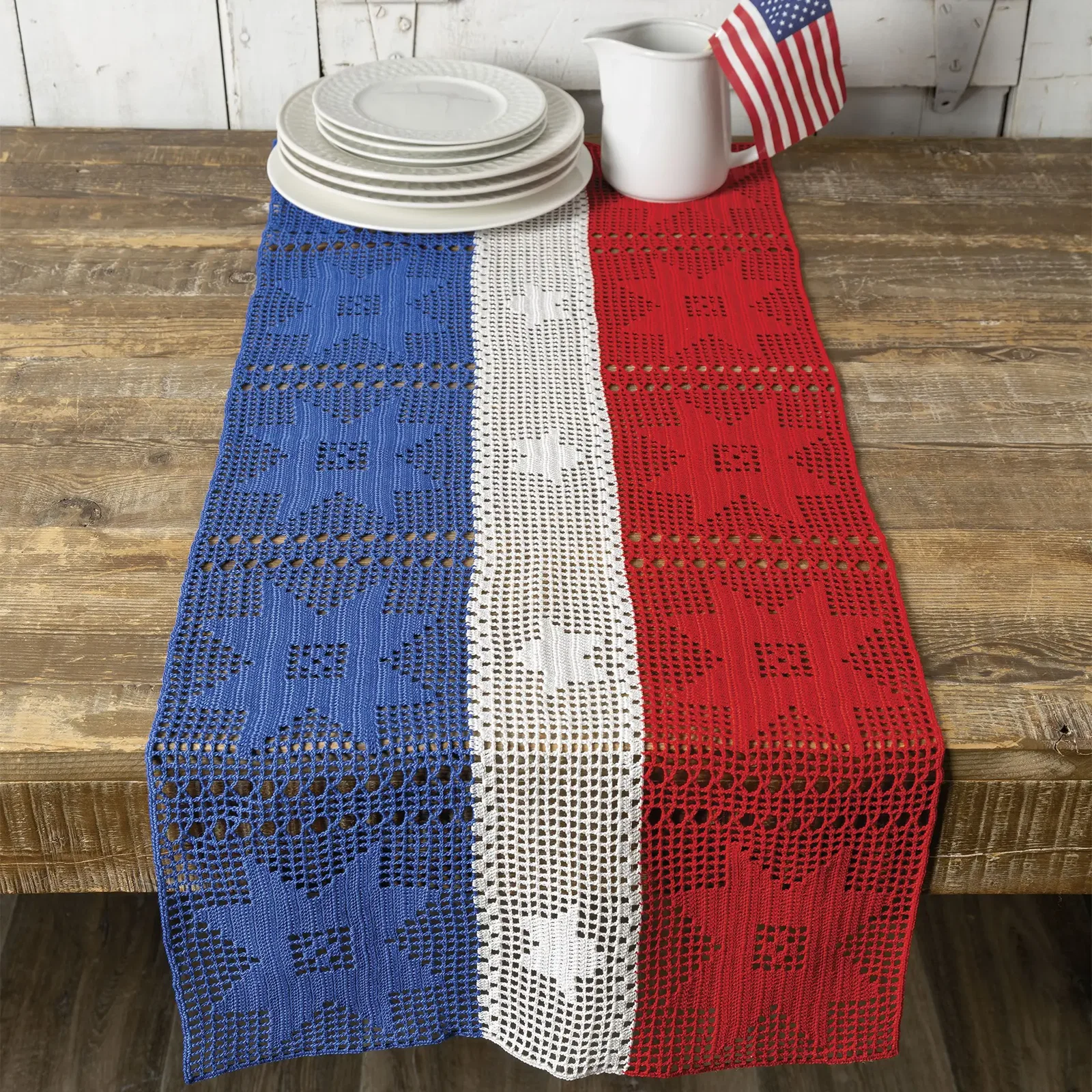 Lacy Stars Table Runner Crochet Pattern - Digital Download
