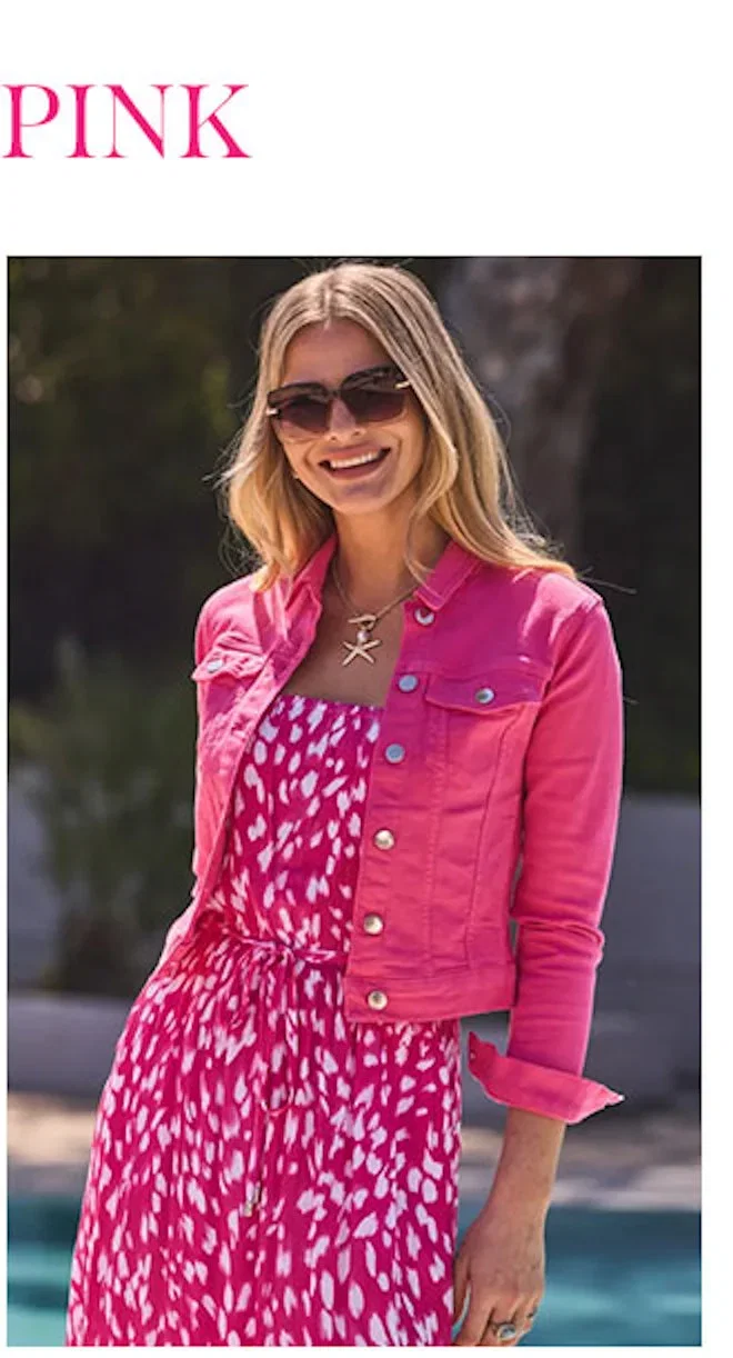 Hot Pink Denim Jacket