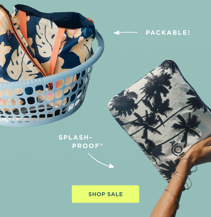 40% OFF select styles on orders $125+ online and in-store. Leaks in your luggage? Packing dirty laundry? Splash-Proof® has you covered. SHOP SALE  