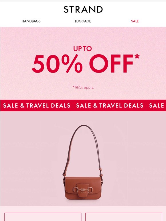 Sale & Travel Deals Starts Now: Up to 50% off*