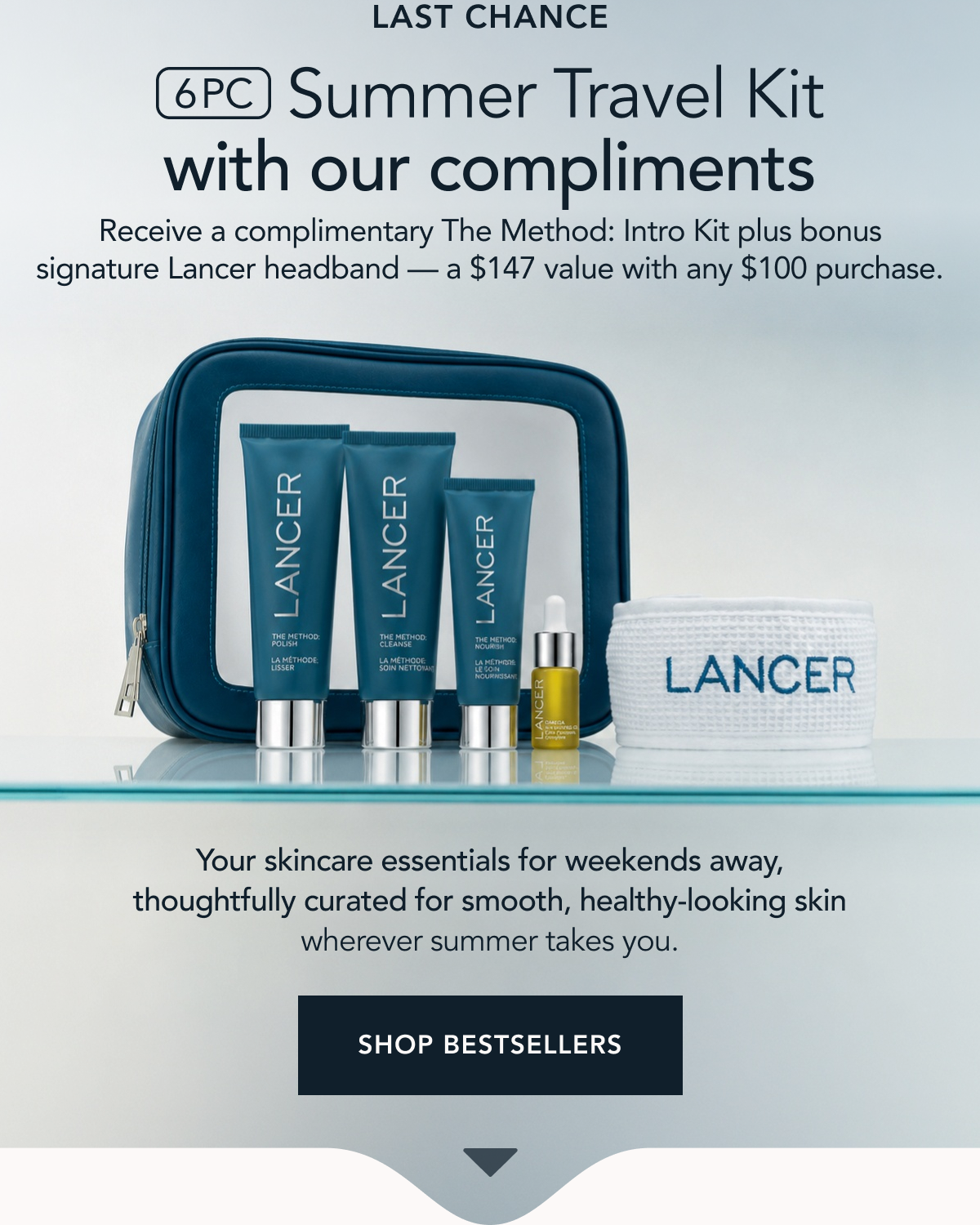 LAST CHANCE 6PC SUMMER TRAVEL KIT WITH OUR COMPLIMENTS