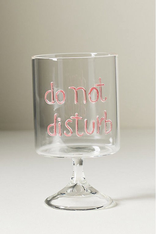 Word Play Wine Glass