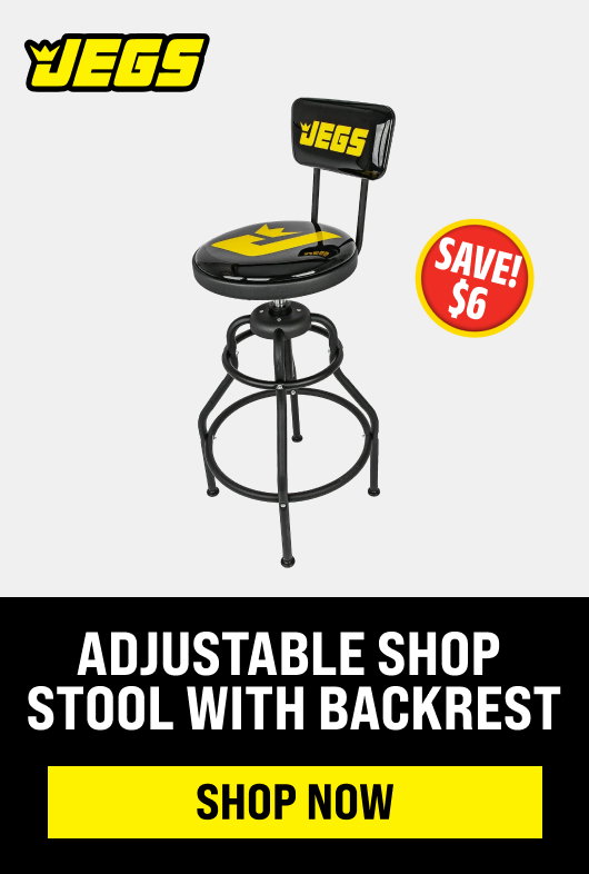 Adjustable Shop Stool with Backrest