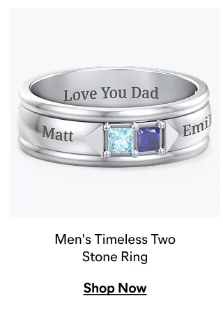 Men's Timeless Two Stone Ring