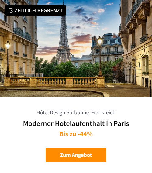 Moderner Hotelaufenthalt in Paris