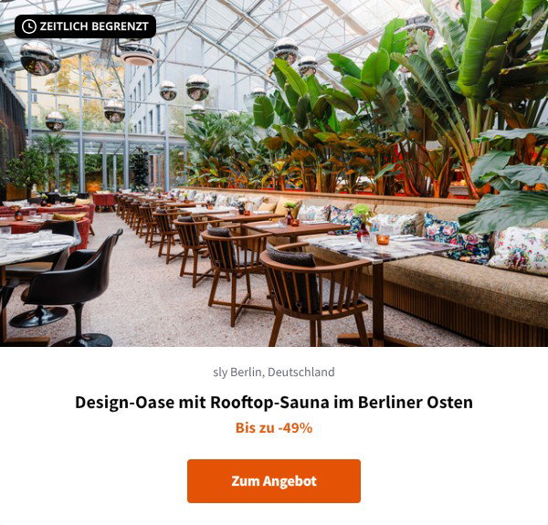 Design-Oase mit Rooftop-Sauna im Berliner Osten
