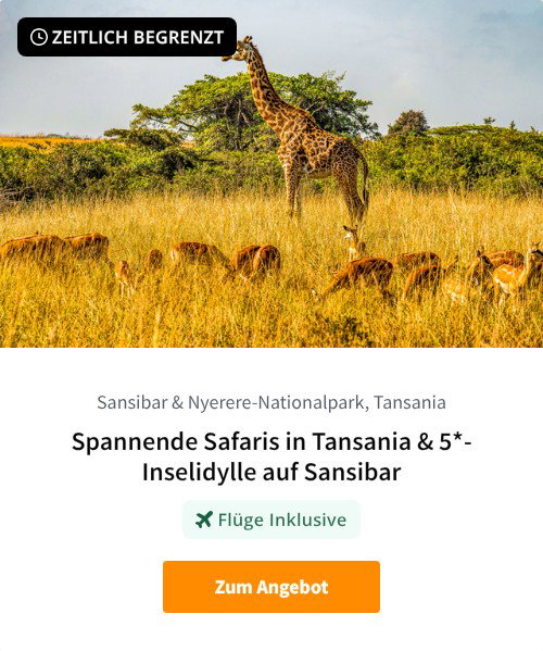 Spannende Safaris in Tansania &amp; 5*-Inselidylle auf Sansibar