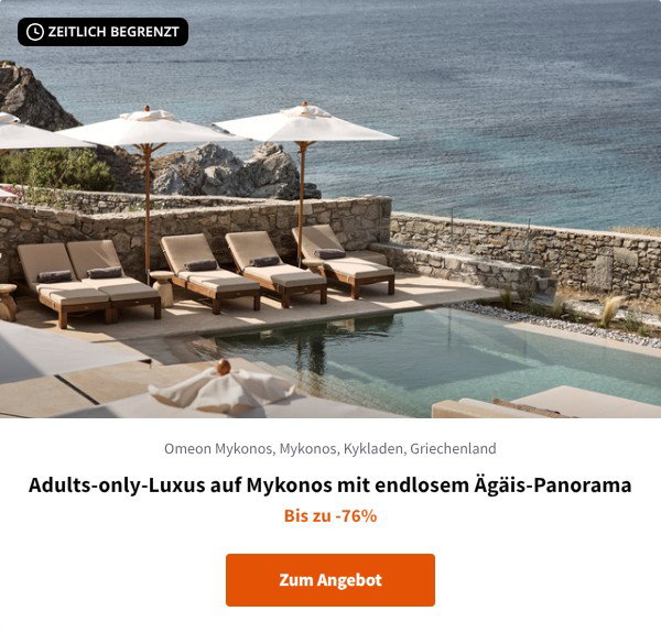 Adults-only-Luxus auf Mykonos mit endlosem Ägäis-Panorama