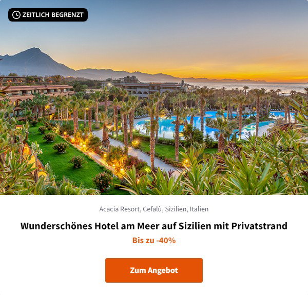 Wunderschönes Hotel am Meer auf Sizilien mit Privatstrand