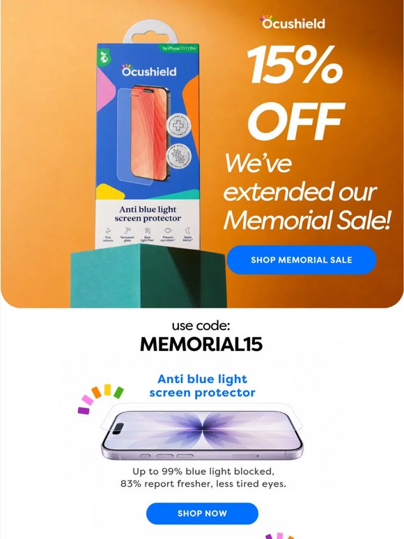 Your 15% off is still on