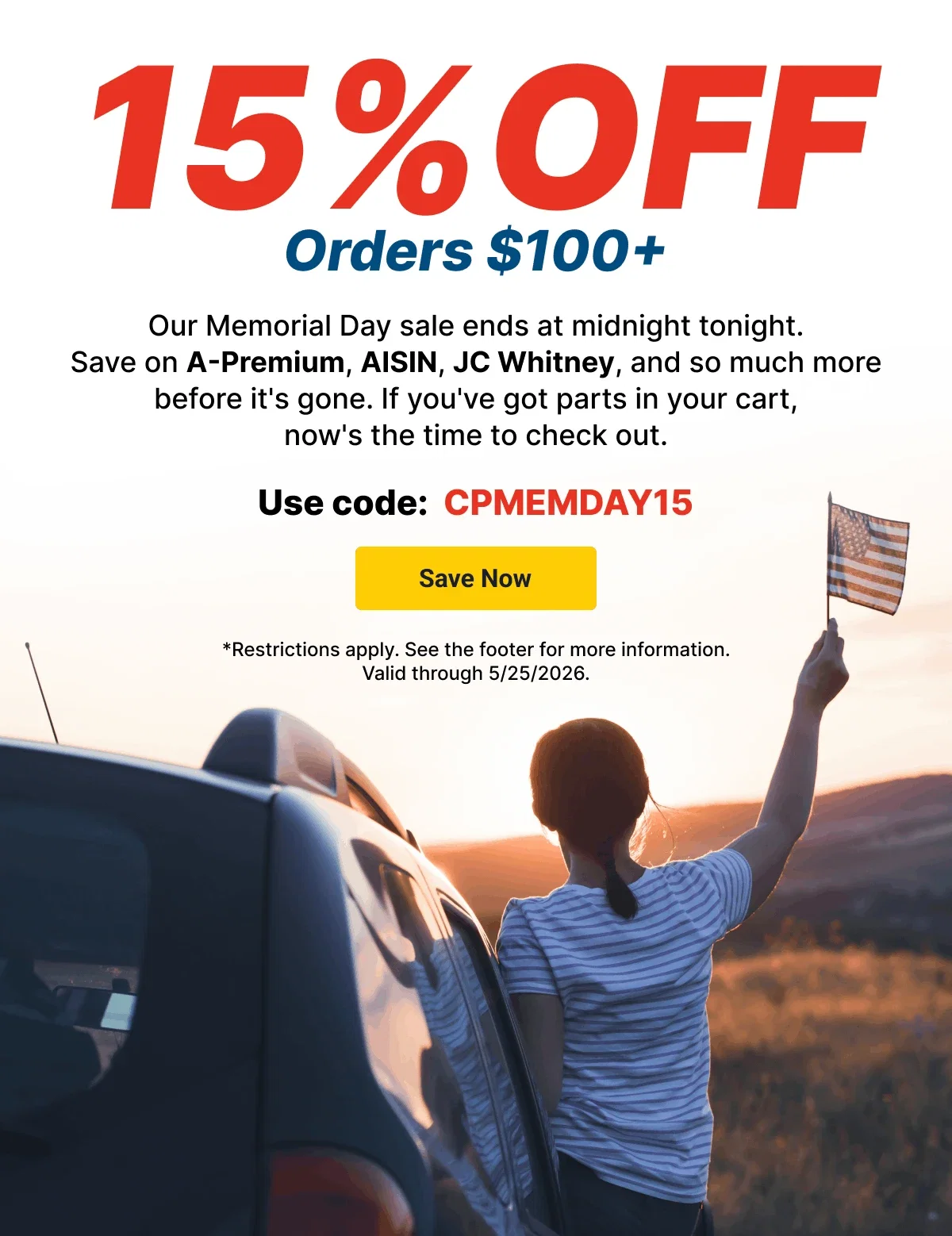 15% OFF Orders $100+ | Use code: CPMEMDAY15