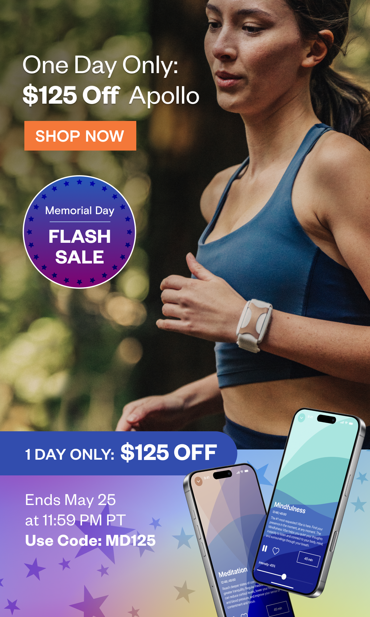 save $125 off apollo wearables