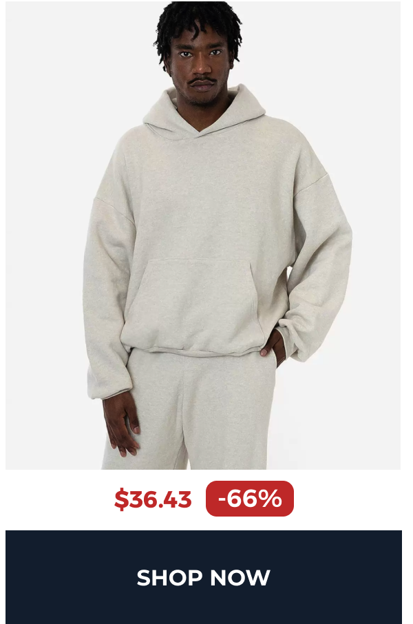 Fleece Wide Plain Hoodie