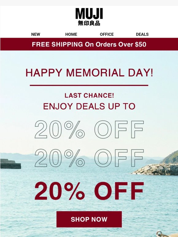 Don't Miss 20% OFF Memorial Day Deals! 🎆