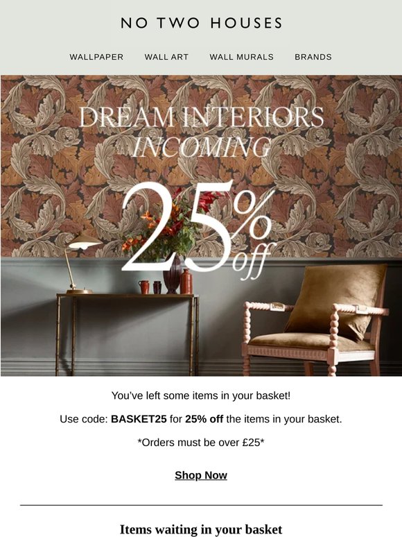 Get 25% off your dream interiors
