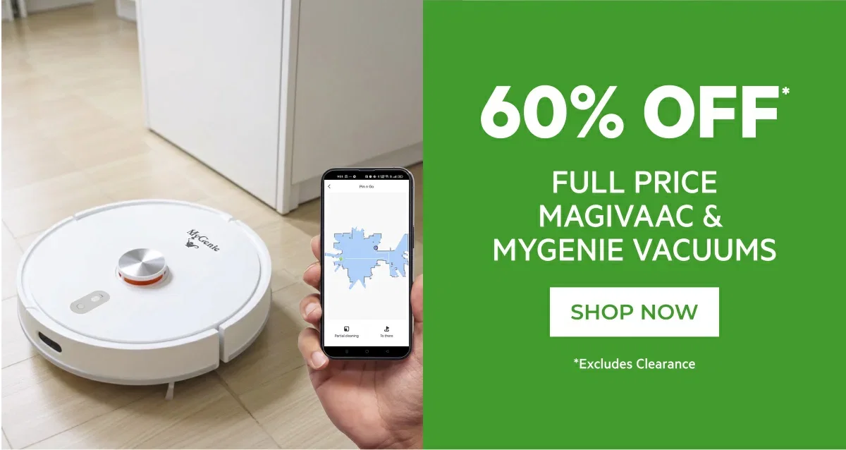 60% OFF FULL PRICE MAGIVAAC & MYGENIE VACUUMS