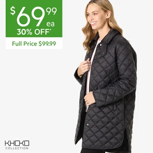KHOKO COLLECTION Light Weight Diamond Puffer