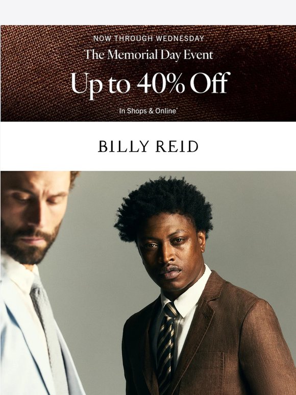 Up to 40% off Tailored Looks