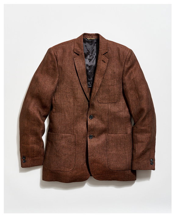 Linen Archie Jacket in Umber