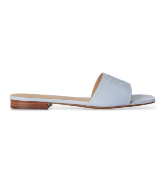 Sandalias tipo chancla Everley de napa azul
