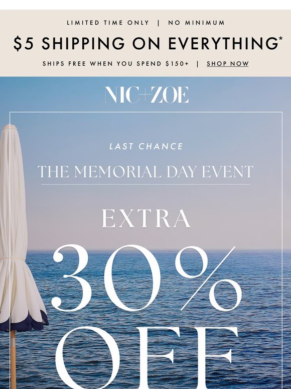 Extra 30% off sale + outlet will be over soon...