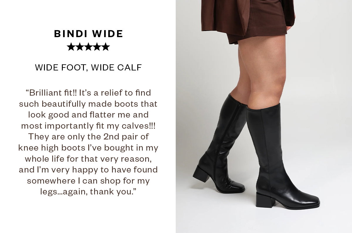 Bindi Wide Knee High Boot with Wide Calf