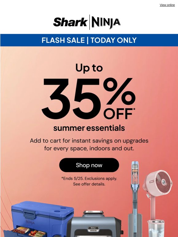 ONE DAY ONLY—Memorial Day flash sale. ☀