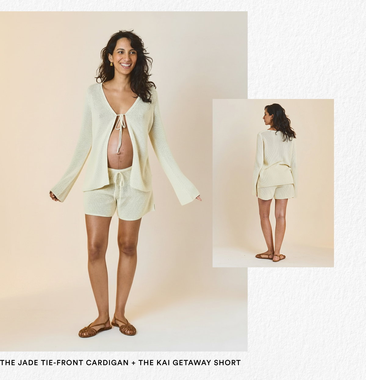 The Jade Tie Front Cardigan + The Kai Getaway Short
