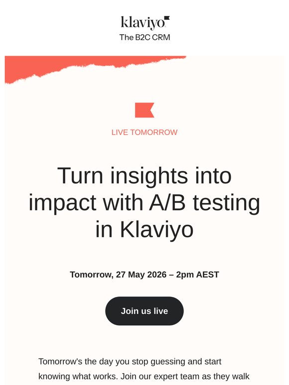 🔠 Join us tomorrow for a deep dive into A/B testing strategies