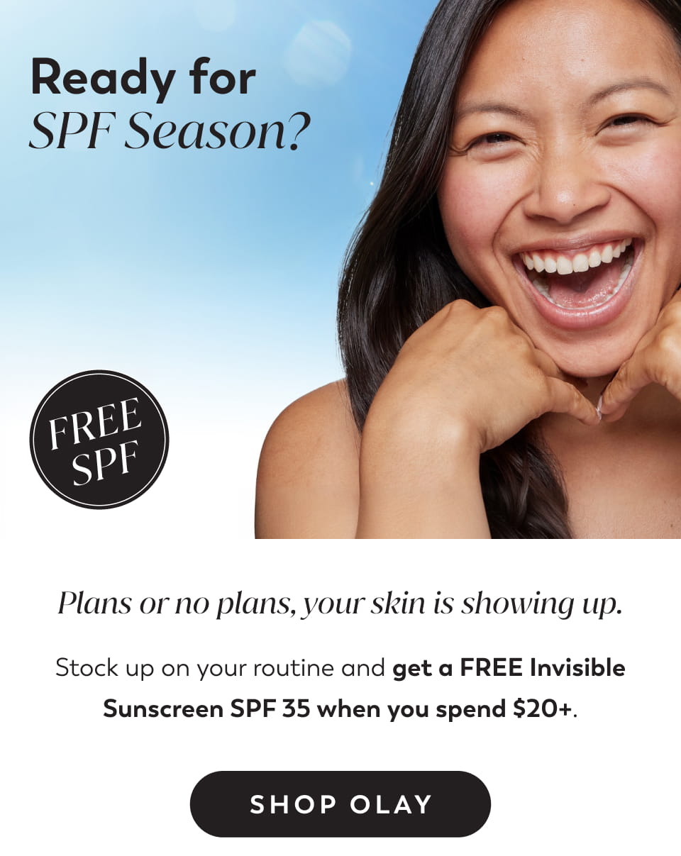 free SPF when you spend $20+