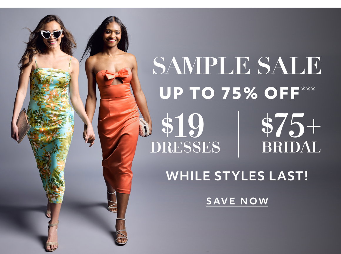 sample sale - save now