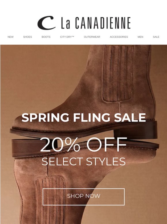 Limited Time: 20% Off Select Spring Styles🚨