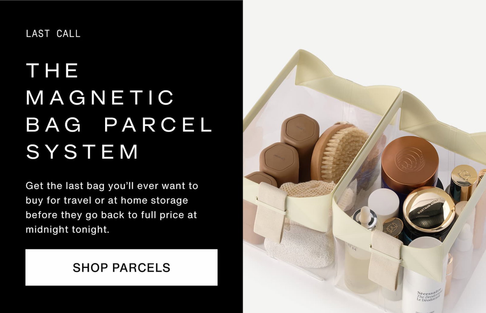 Click to shop The Parcel System. The magnetic bag Parcel System. Image of Parcels filled.