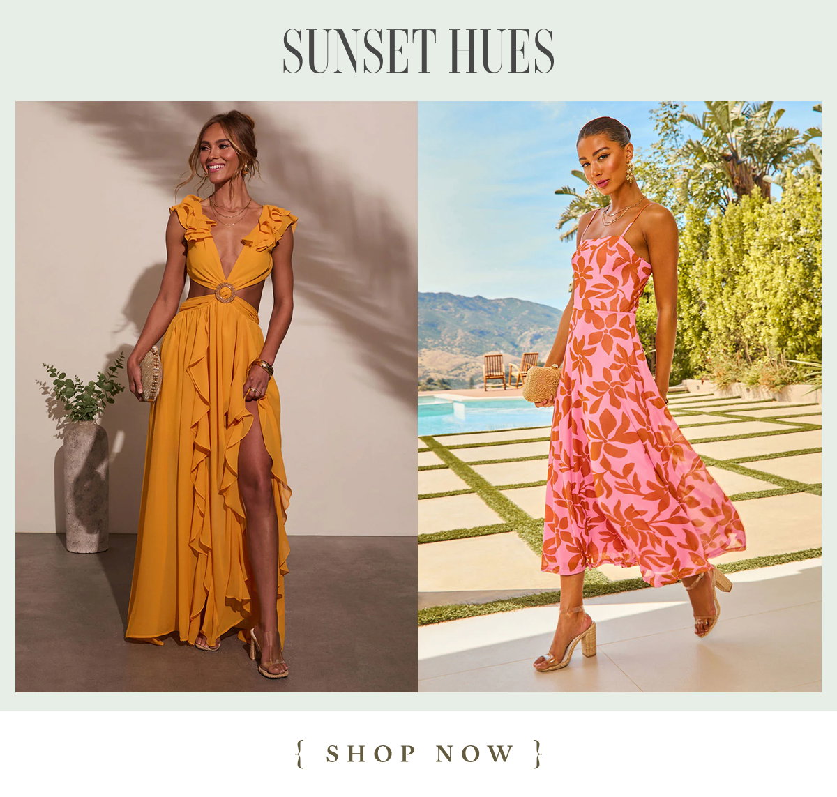 Sunset Hues. Shop Now
