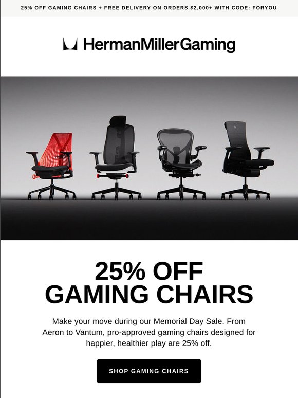 25% off your ideal gaming chair