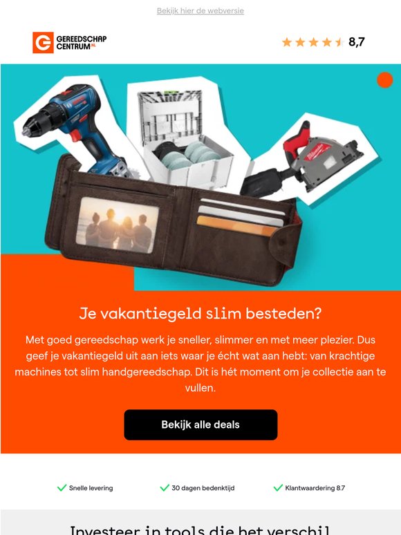 Jouw vakantiegeld. Jouw tools.