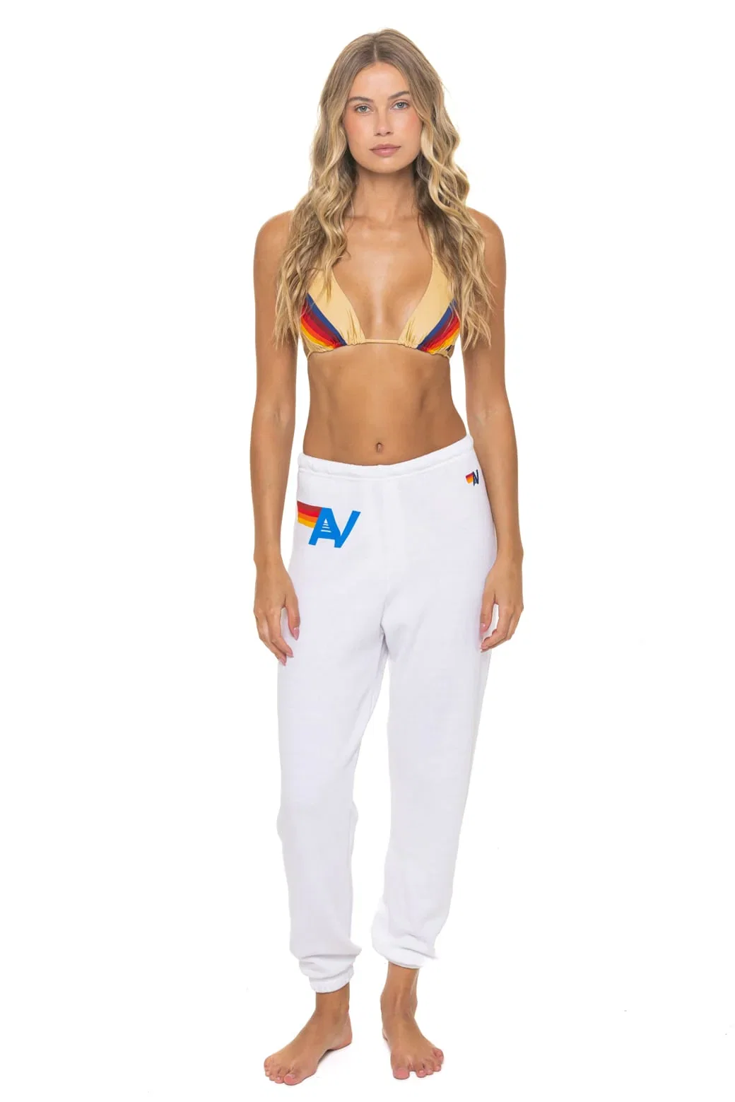 Image of LOGO SWEATPANTS - WHITE