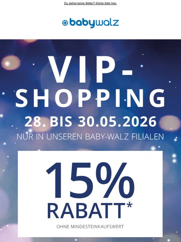 15 % VIP‑Vorteil für Dich – ganz ohne Mindestwert