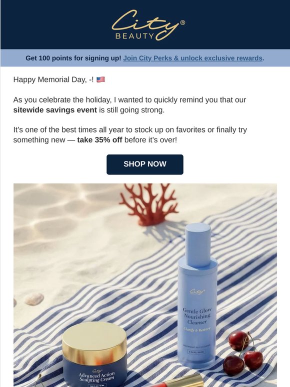 35% off your best summer self 🤩