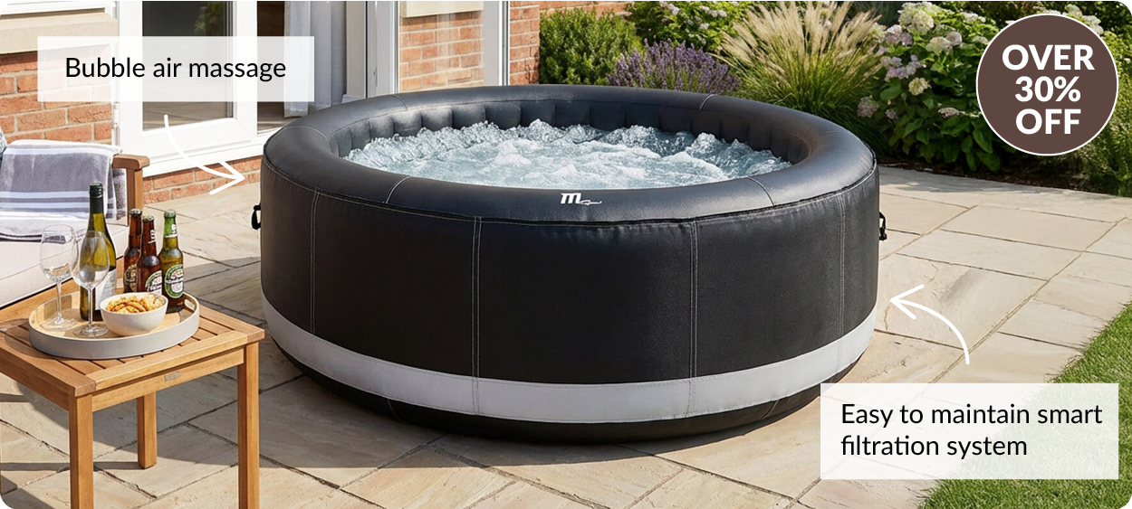 Over 30% off. Bubble air massage. Easy to maintain smart filtration system