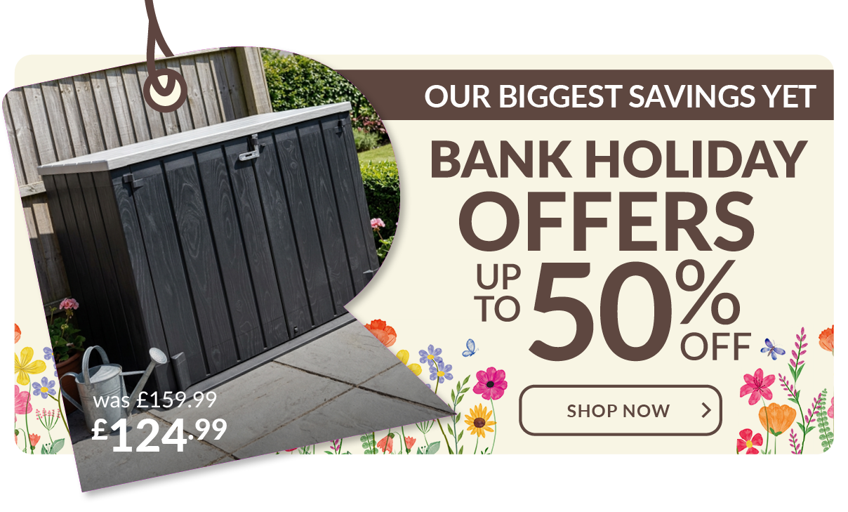 our biggest savings yet, bank holiday offers up to 50% off - shop now