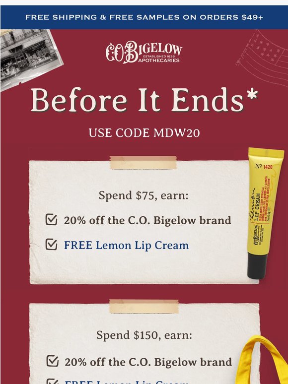 Spoiler ALERT: 20% off ends tomorrow