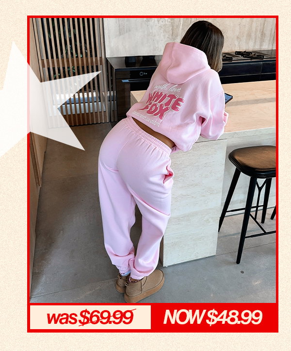 WITH LOVE ALWAYS OVERSIZED HOODIE PINK